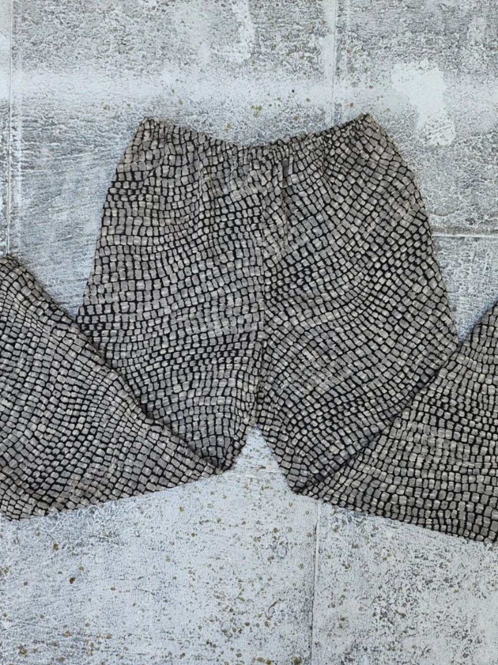 Josephine Chaus Petite Women Dress Pants Black Tan Lined Snakeskin Pull On 10